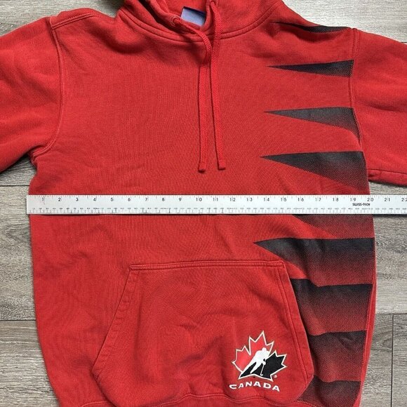 Nike Hoodie Mens M Red Team Canada Pullover Sweatshirt Ice Hockey Sawtooth - Picture 5 of 6